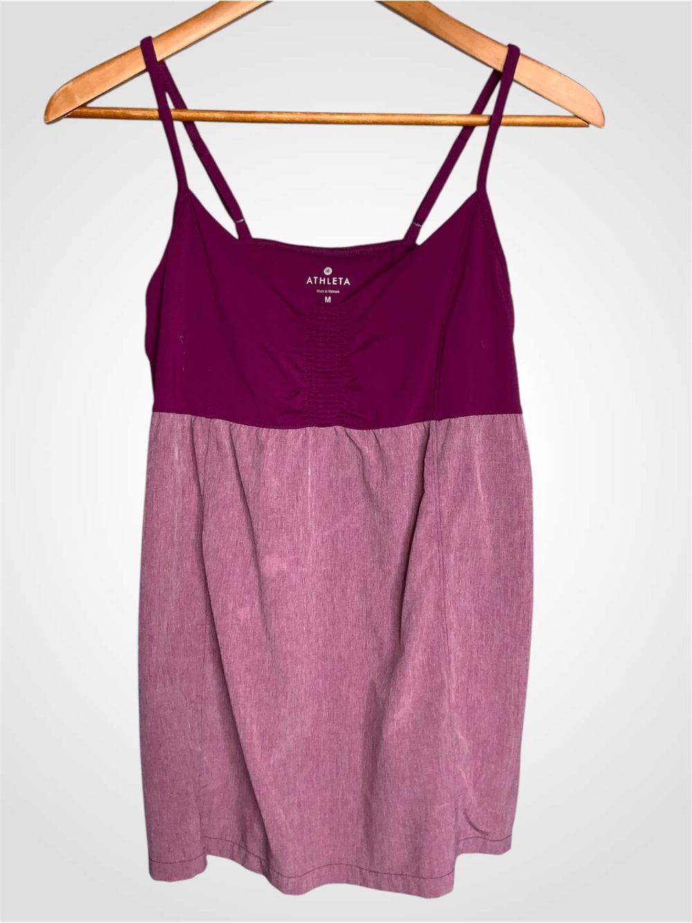 Athleta Two-Tone Purple Burgundy Spaghetti Strap Chemise Medium